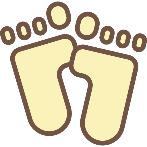 voetafdruk Becris Lineal color icoon