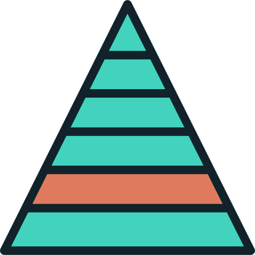 피라미드 형 차트 Becris Lineal color icon