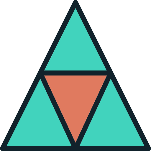 pirâmide Becris Lineal color Ícone