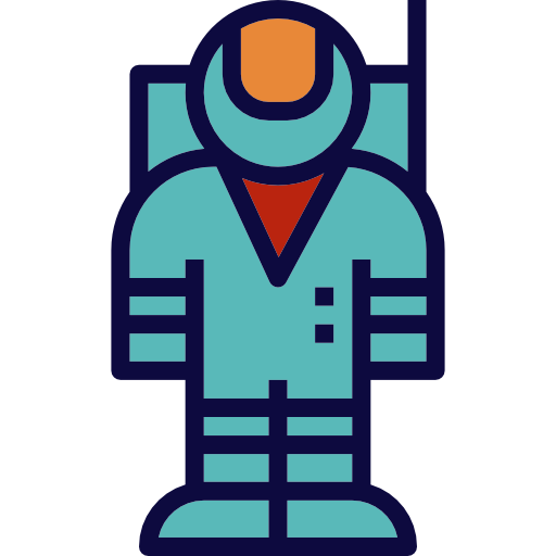 우주 비행사 Becris Lineal color icon