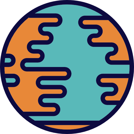 planeta tierra Becris Lineal color icono