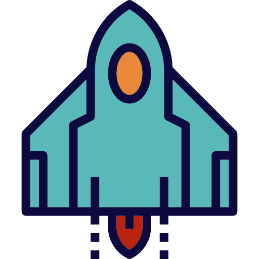 navicella spaziale Becris Lineal color icona