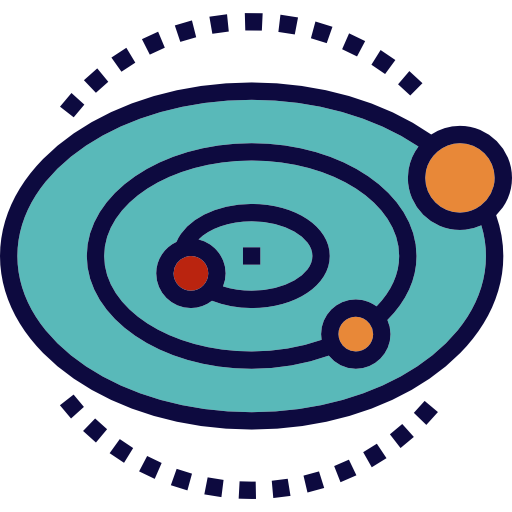 Solar system Becris Lineal color icon