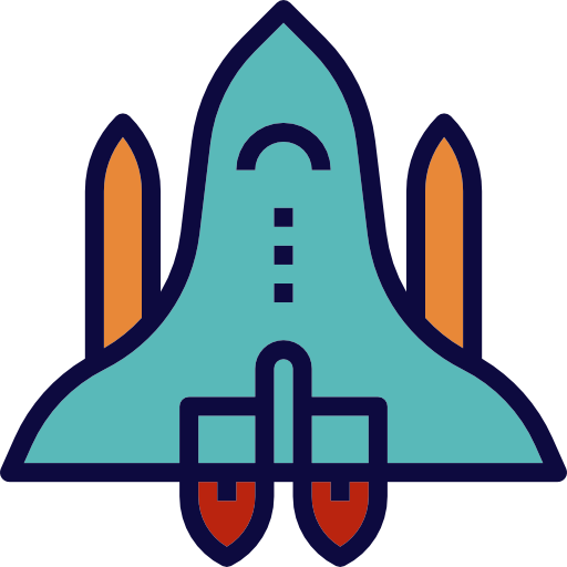 nave espacial Becris Lineal color Ícone