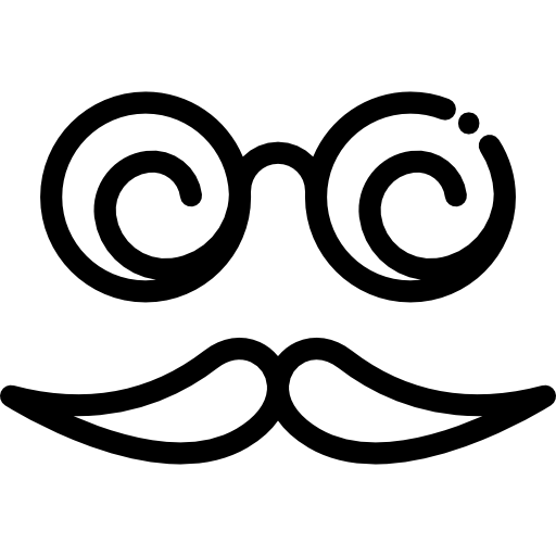 メガネと口ひげ Detailed Rounded Lineal icon