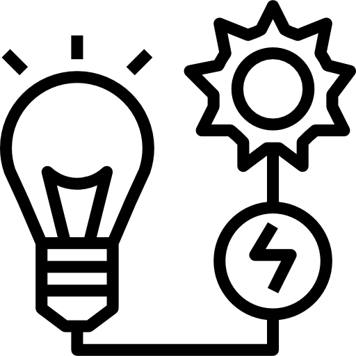 energía solar Becris Lineal icono