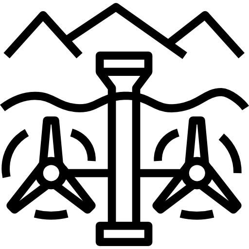 energía eólica Becris Lineal icono