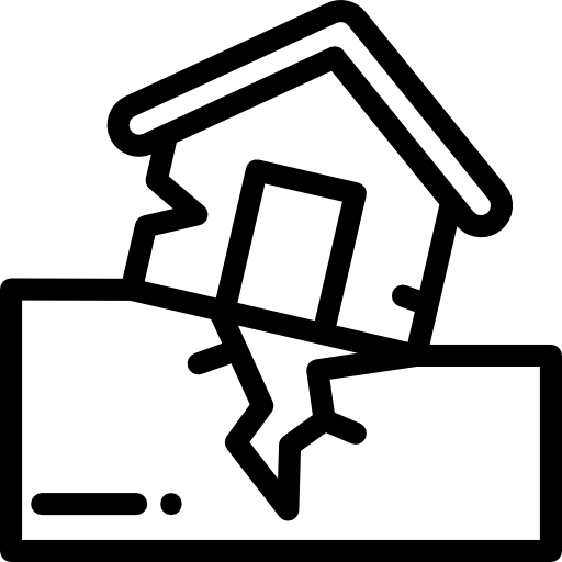 aardbeving Detailed Rounded Lineal icoon