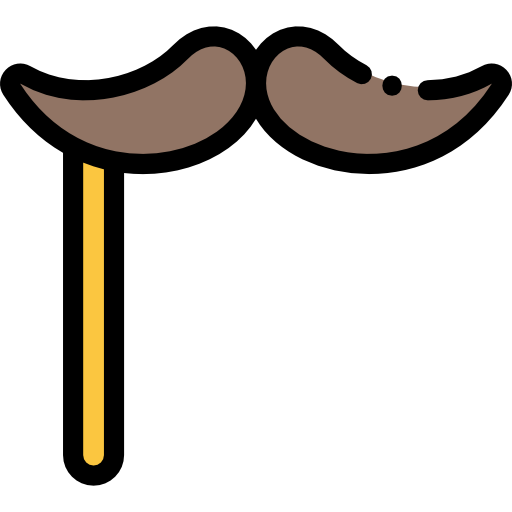 Moustache Detailed Rounded Lineal color icon