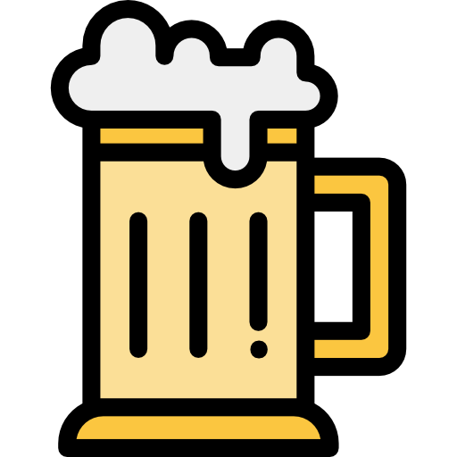 Beer Detailed Rounded Lineal color icon