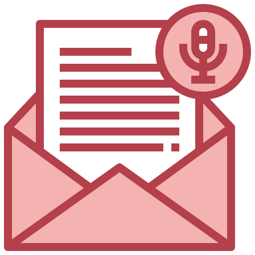 Voice mail Surang Red icon