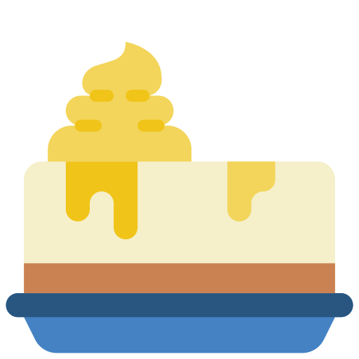 Cheesecake Basic Miscellany Flat icon