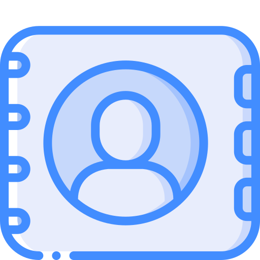 Contacts Basic Miscellany Blue icon