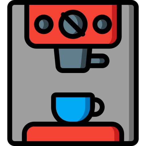 macchina per il caffè Basic Miscellany Lineal Color icona
