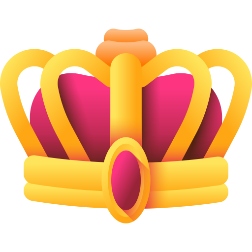 coroa 3D Color Ícone