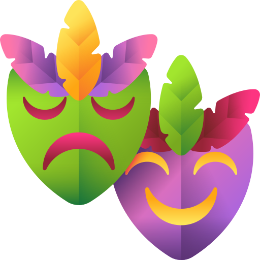 maschera di carnevale 3D Color icona