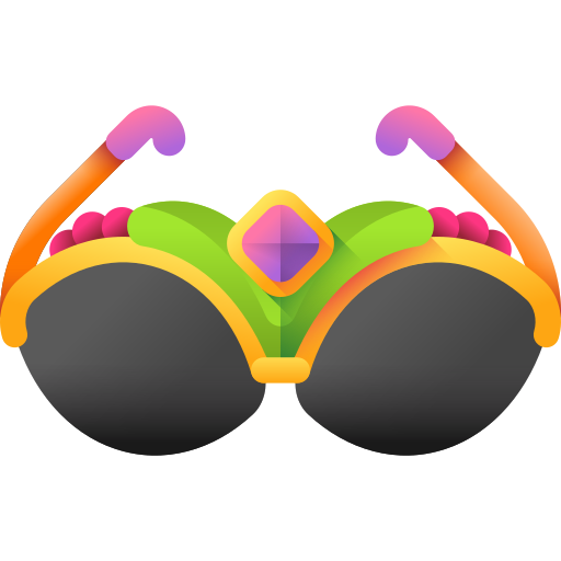 Glasses 3D Color icon