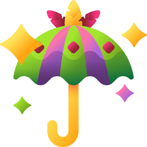 guarda-chuva 3D Color Ícone