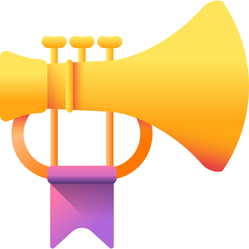 trompete 3D Color Ícone