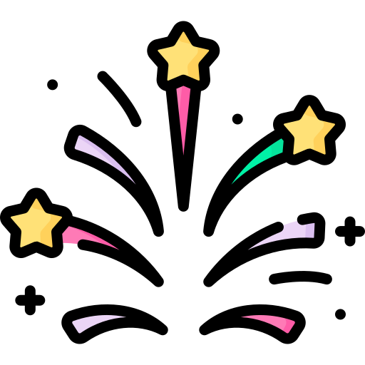fuochi d'artificio Special Lineal color icona