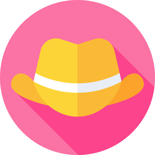 sombrero de vaquero Flat Circular Flat icono