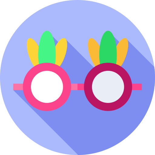 partybrille Flat Circular Flat icon