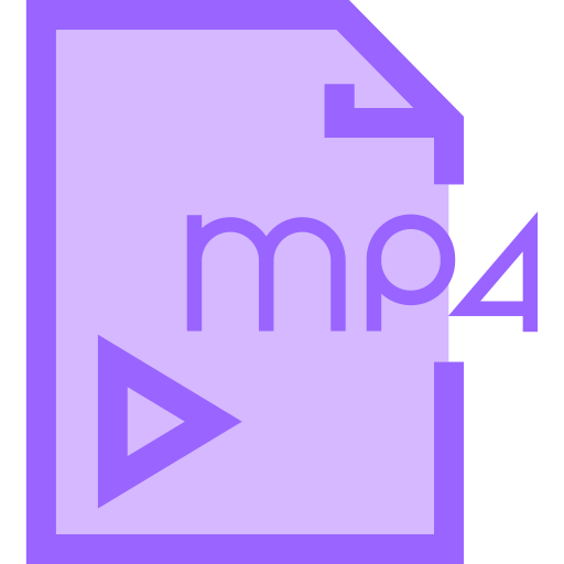 mp4 Generic Outline Color icon