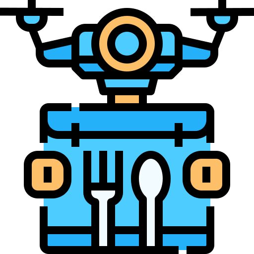 Food delivery Linector Lineal Color icon