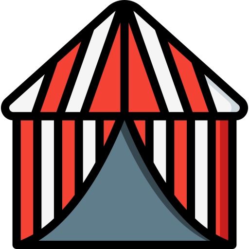tienda de circo Basic Miscellany Lineal Color icono