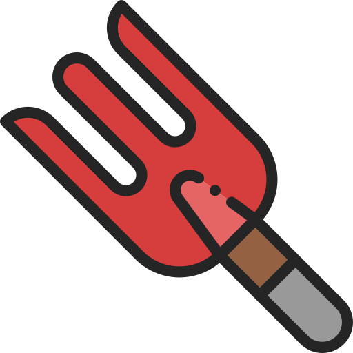 Garden fork Generic Outline Color icon