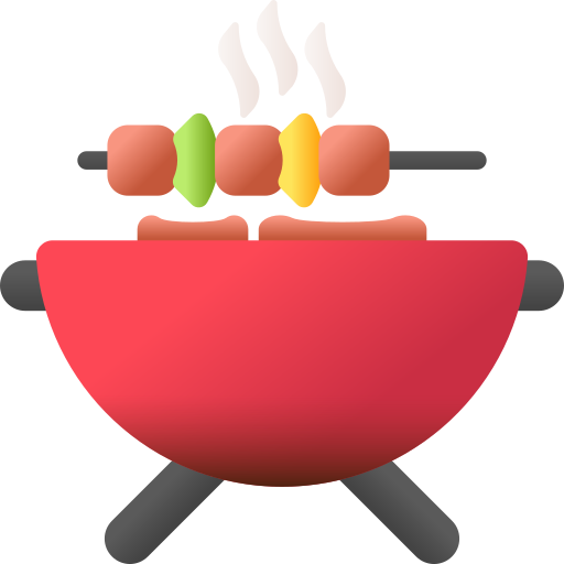 barbecue 3D Color icona