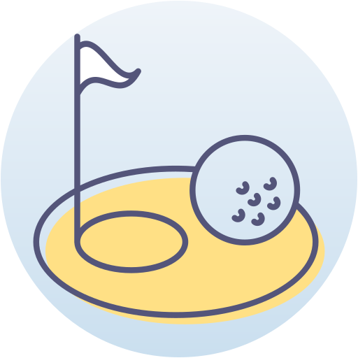 trou de golf Generic Circular Icône