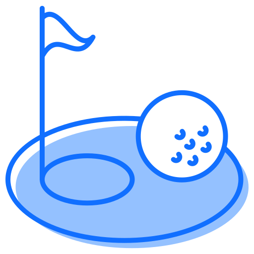 buraco de golfe Generic Blue Ícone