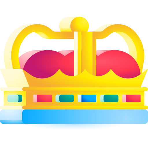 왕관 3D Toy Gradient icon