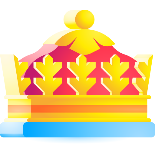 Корона 3D Toy Gradient иконка