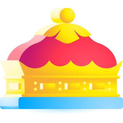 Crown 3D Toy Gradient icon