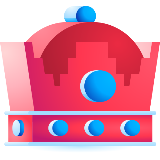 corona 3D Toy Gradient icono