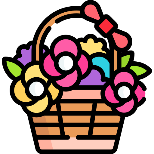 Flower basket Special Lineal color icon