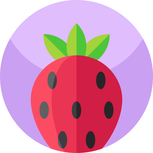 fraise Geometric Flat Circular Flat Icône