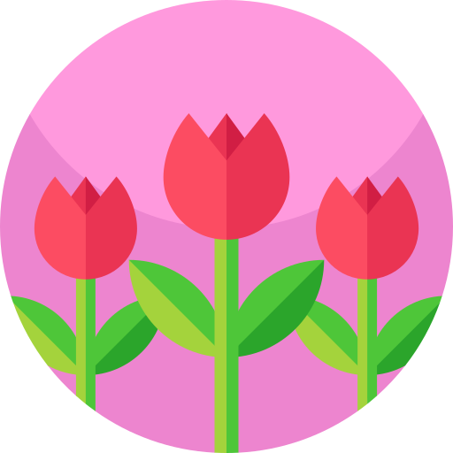 tulipany Geometric Flat Circular Flat ikona