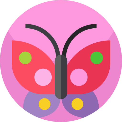 Butterfly Geometric Flat Circular Flat icon