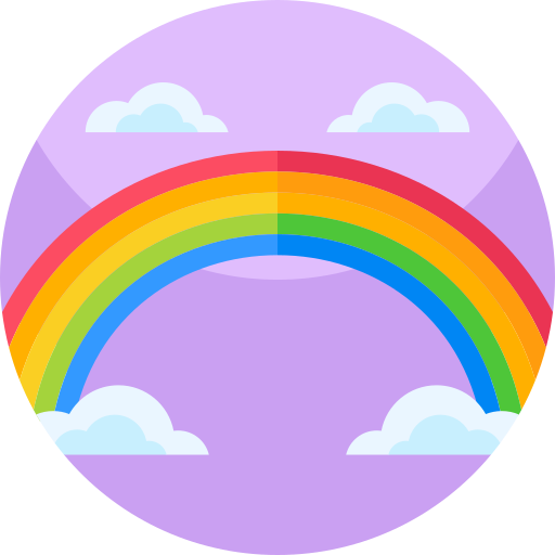 Rainbow Geometric Flat Circular Flat icon