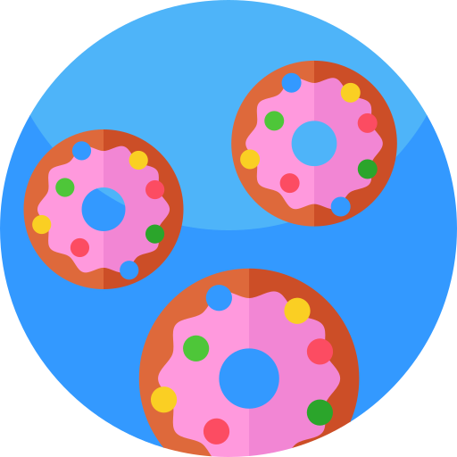 도넛 Geometric Flat Circular Flat icon