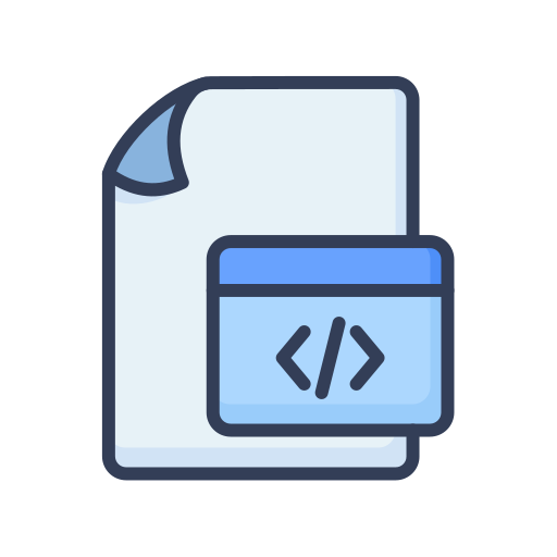 Source code Generic Outline Color icon