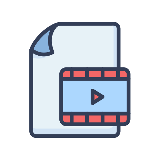 Video file Generic Outline Color icon