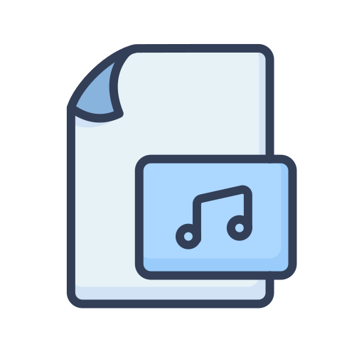 音楽ファイル Generic Outline Color icon