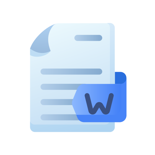 Word document Generic Flat Gradient icon