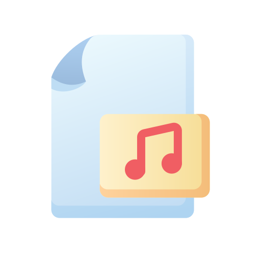 音楽ファイル Generic Flat Gradient icon