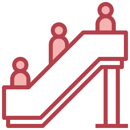 escada rolante Surang Red Ícone