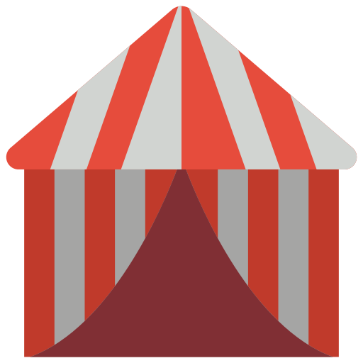 tenda da circo Basic Miscellany Flat icona